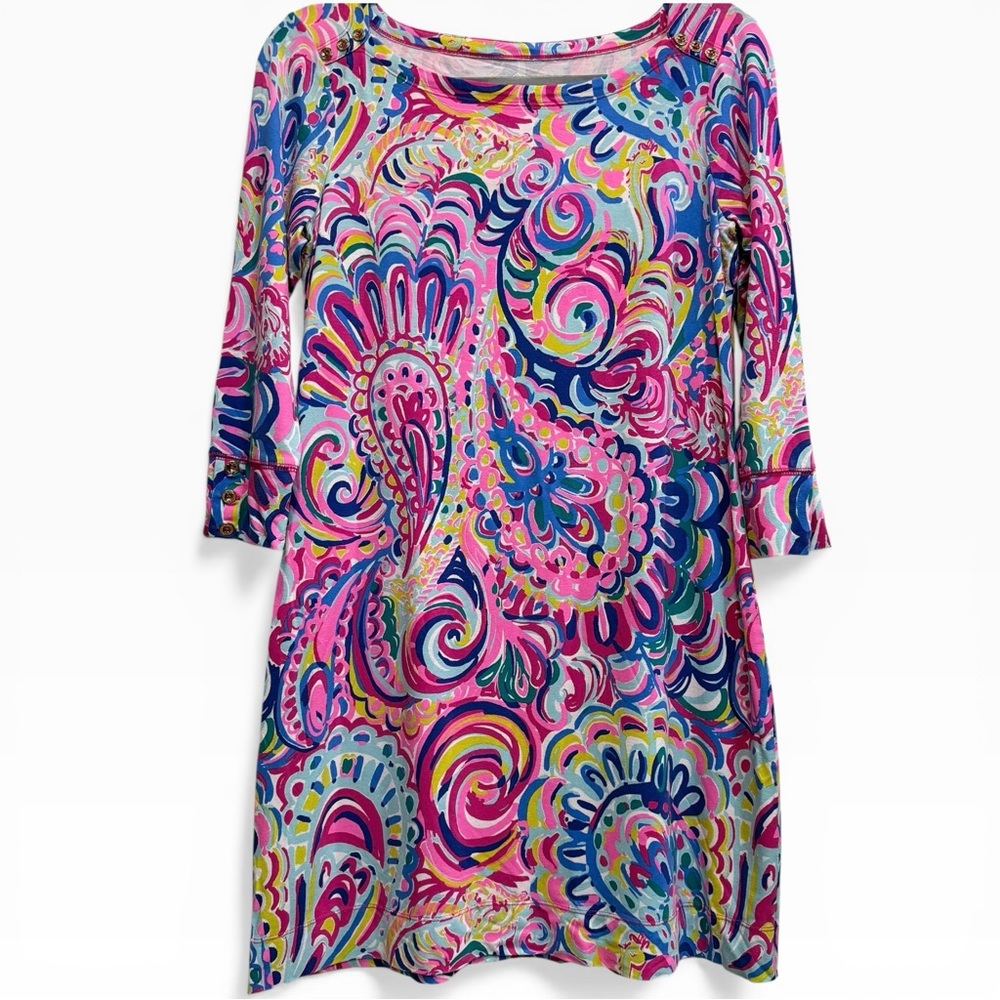 Lilly Pulitzer Sophie Mini Dress Psychedelic Sunshine Paisley Print Medium